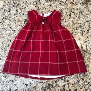 Red plaid dress size 9months